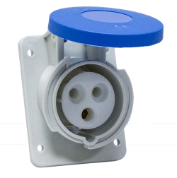 3 Round Pin Fixed Outlet Socket 16 amps 240 Volt IP44